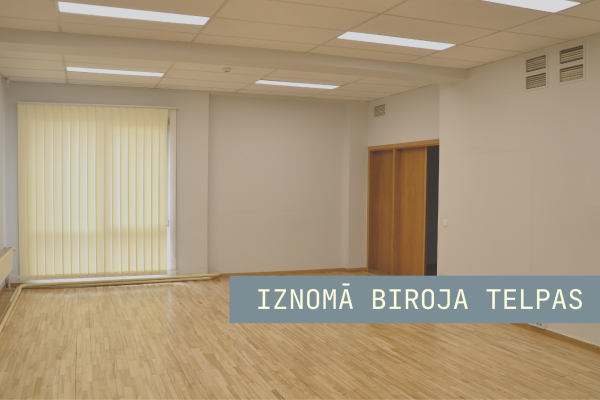 Iznomā 54,8 m² biroja vai pakalpojumu telpu