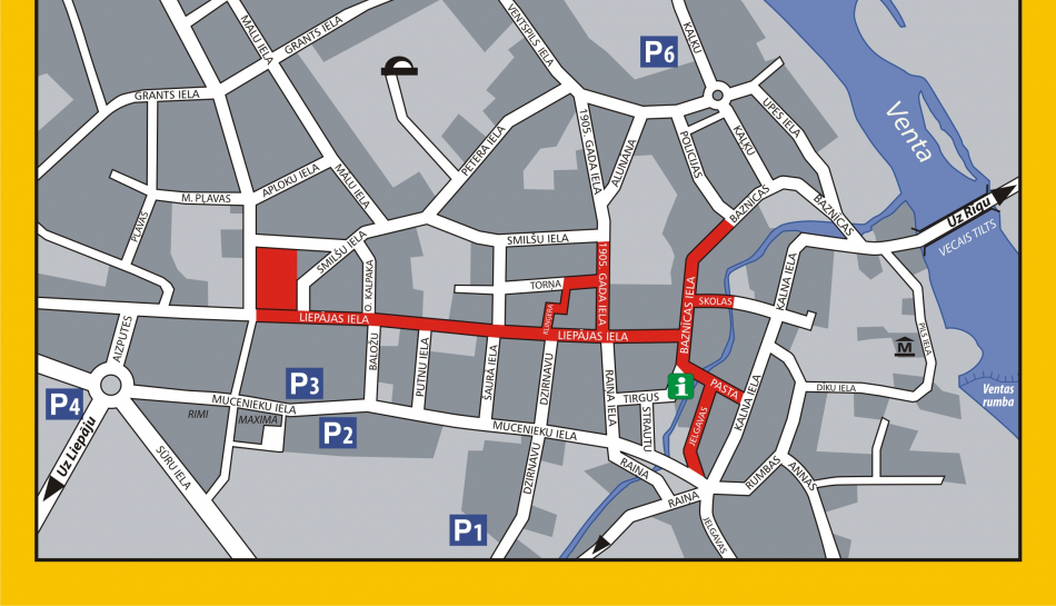 "Dzīres Kuldīgā" - satiksmei slēgtās ielas un bezmaksas autostāvvietas