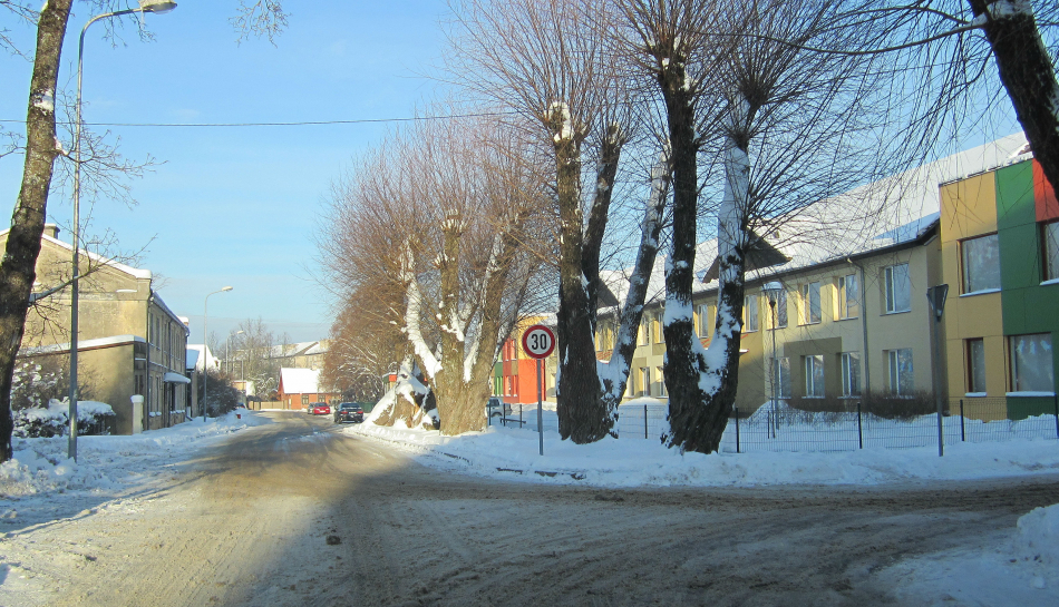 Par sniega izvešanu no Kuldīgas ielām