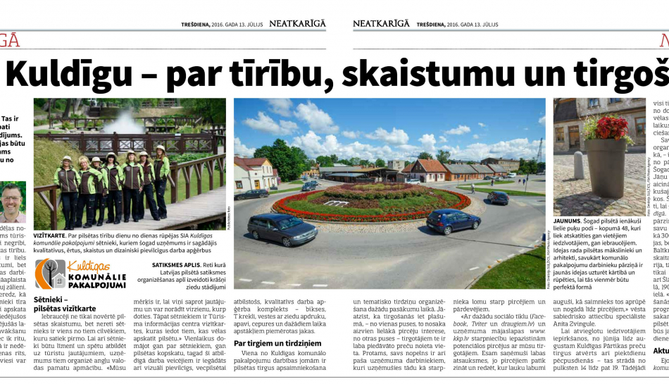 Rūpēs par Kuldīgu